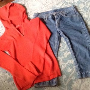 Denim knickers and a hoodie